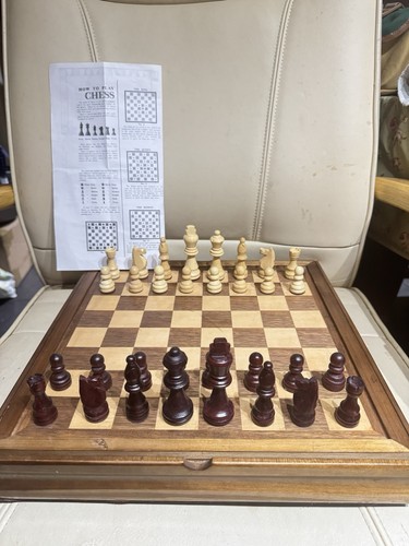 Vintage wooden chess - vintage, /