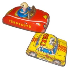 2 Vintage Japanese Tin Plate