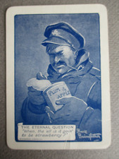 Vintage Greetings Card WW1 Bruce Bairnsfather Old Bill The Eternal Question