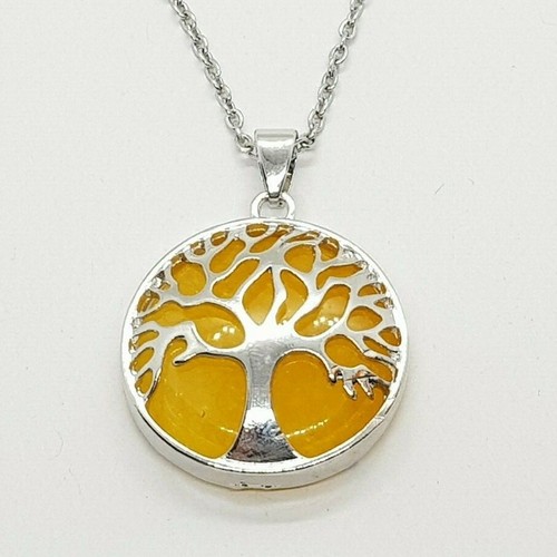 Yellow jade necklace - jade,