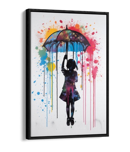 Banksy umbrella girl - banksy,