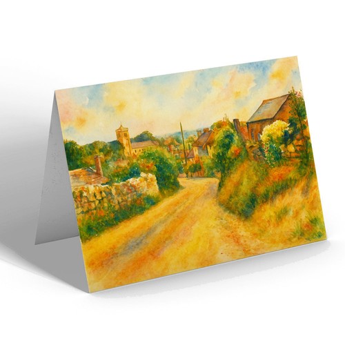 Greeting card the hill - greeting,