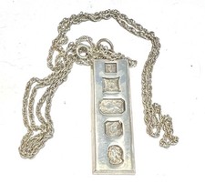 Sterling Silver Ingot Necklace