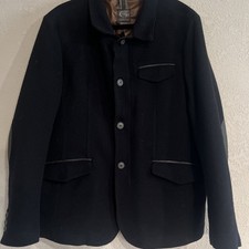 Gimos Italian Mens Black Wool Blend Jacket 56 Which Is XL  Luxury Stylish