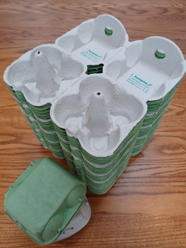 Egg boxes shop soiled - -,