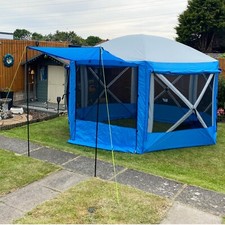 Hexagon Screen House Garden Event Shelter Pop Up Gazebo 3.5m Marquee party tent