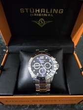 STUHRLING ORIGINAL AQUADIVER WATER RESISTANT 100 METERS MENS WATCH