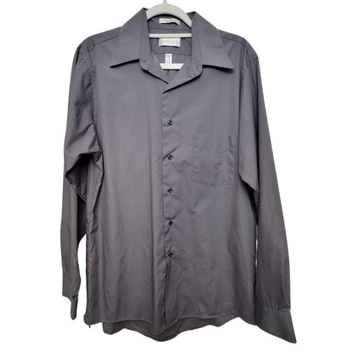 Van heusen gray poplin button - heusen,