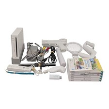 NINTENDO Wii Game Console Bundle Inc 6 Games Fit Board Controller Set - S84