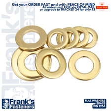 BRASS FLAT WASHER Form A - M2 M2.5 M3 M4 M5 M6 M7 M8 M10 | DIN125