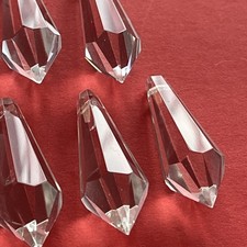 21 Prism Chandelier parts glass crystal Droplets as found (391)
