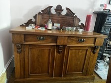 Antique Oak Sideboard With 2