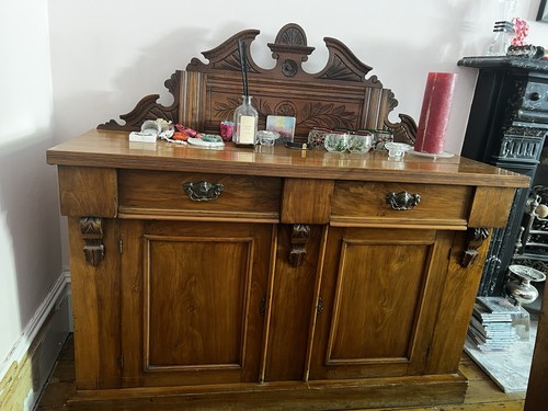Antique oak sideboard - antique,
