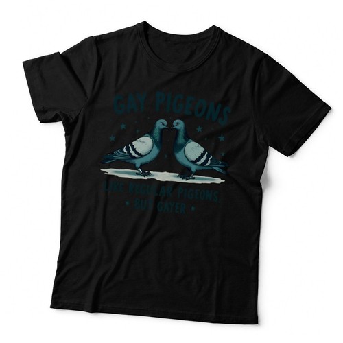 Gay pigeons teal stars - pigeons,