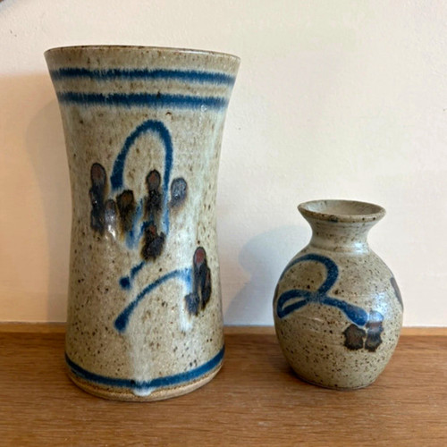 Set ceramic vases - set, beige