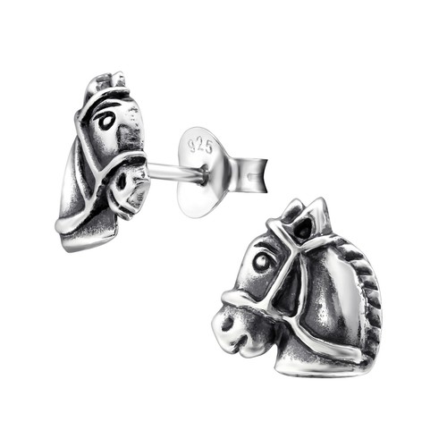 925 sterling silver horse head - silver,