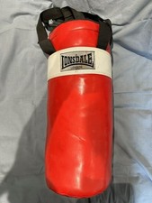 Kids Children's Red Lonsdale Punchbag and 10oz Gloves, Used and Good Condition