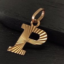 9ct Gold P Initial Pendant Fine Jewellery Hallmarked 375 London 0.43g RMF30-LW