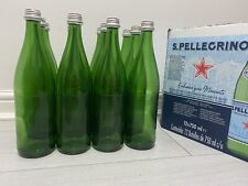 12 x Empty Green Glass Screw-Cap Sparkling Water Bottles 750ml Clean & No Labels