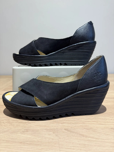 Fly london black yoma - london, leather