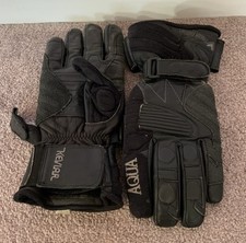 Frank Thomas Winter Motorcycle Gloves Thermal Aqua made with Kevlar Black Gloves