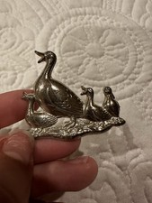 Sterling Silver Duck Family