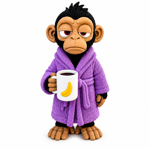 Cute monkey coffee lover gift - cute,