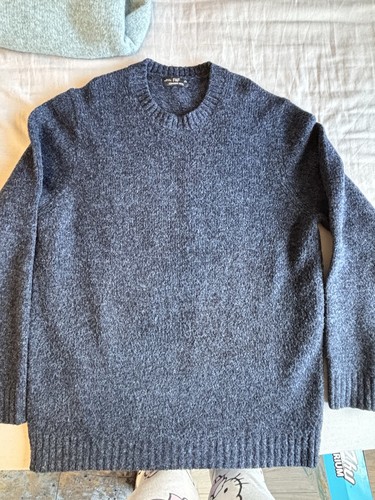 Men navy knit wool - men’s, sweater