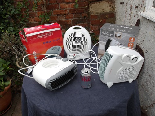 White portable 2000 watt fan - portable,