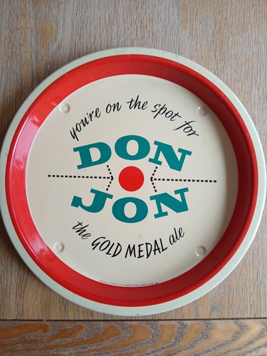 Vintage beer tray don jon - don, gold