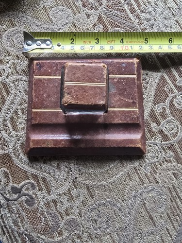 Vintage leather covered pen - leather,