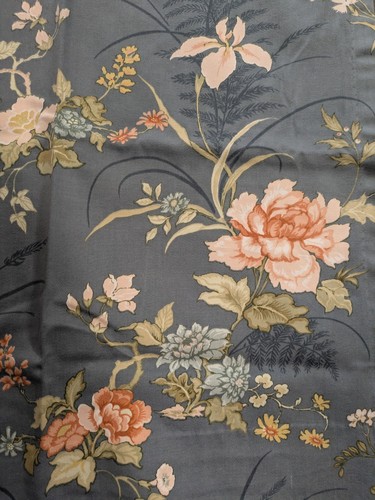 Vintage sateen floral chintz - sateen,