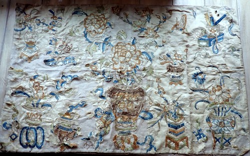 Qing chinese silk embroidery - qing,