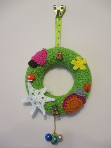 Hand crocheted decorated mini - hand,