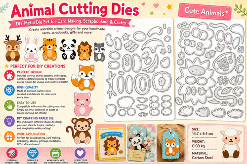 Animal cutting dies diy metal - animal,