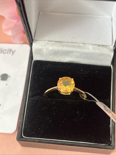 9ct 10ct gold fire opal - gold,