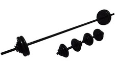 Opti 50KG Cast Iron Barbell Dumbbell Set