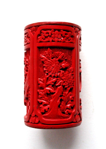 Vintage chinese red cinnabar - ,
