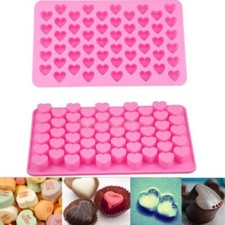 Silicone 55 Heart Cake Chocolate Cookies Baking Mould Ice Cube Soap Mould Tray