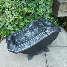 Victorian style Coal Scuttle Purdonium Art Nouveau style Cast Iron Coal Bucket