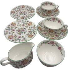 Minton Haddon Hall Bone 8 Piece China Tea Set Floral Pattern 1451