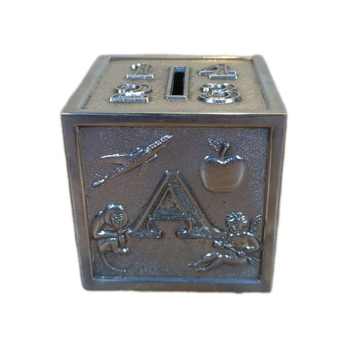 Vintage silver pewter - silver, abc