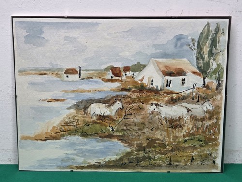 1993 framed horses the sea - the,