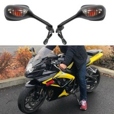Black Motorcycle Turn Signal Mirrors For 2007 2008 2009 2010 Suzuki GSXR600 R750