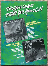 MEGADETH - TWO BIG ONES 1990 Full page UK magazine ad