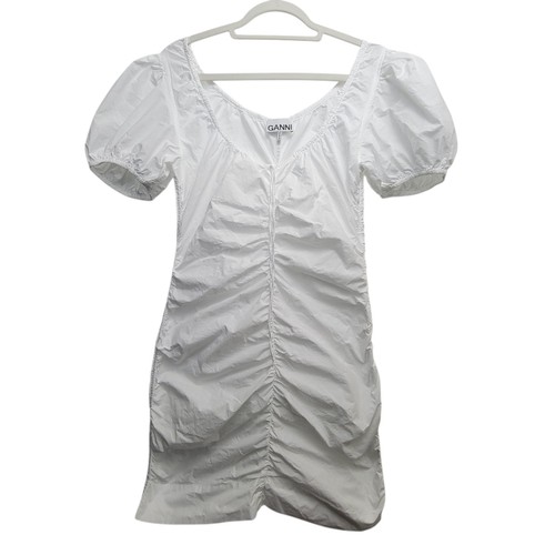 Ganni white scoop neck - ganni,