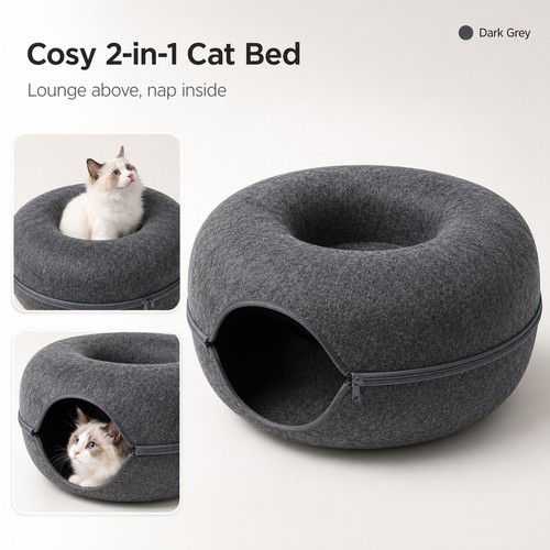 Large cat cave donut - large,