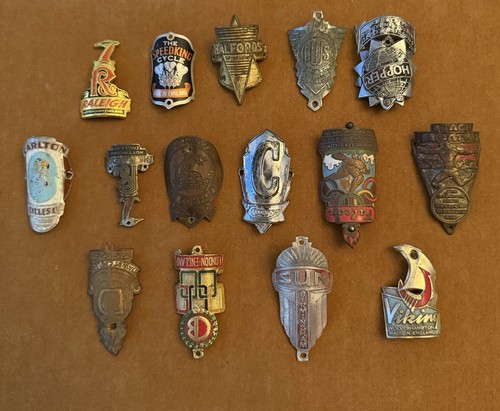 Vintage bicycle head badges - vintage, x