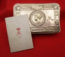 WW1 Princess Mary 1914 Christmas Tin & 1915 Christmas Card