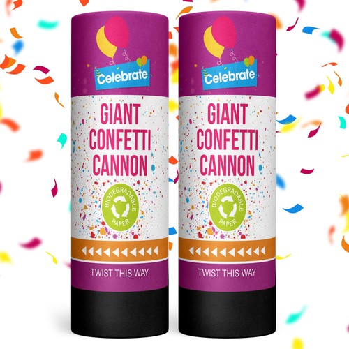 Sol 2pk confetti cannons - confetti,